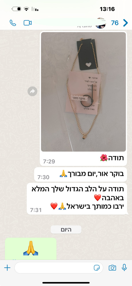 תודה על התכשיטים 